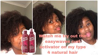 Old school productsTRYING EASYWAVES CURL ACTIVATOR SOUTH AFRICAN YOUTUBER type 4 natural hair [upl. by Ssor]