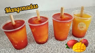 Cómo hacer MANGONADAS🥭paletas de mango natural [upl. by Allerie]