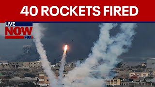 RPT Hezbollah launches 40 rockets at Israel in heavy missile exchange  LiveNOW from FOX [upl. by Yaya]