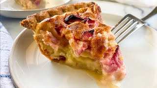 Rhubarb Custard Pie Recipe [upl. by Janean]