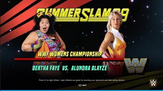 Bertha Faye vs Alundra Blayze Summerslam 95 WWE 2K24 [upl. by Clifford]