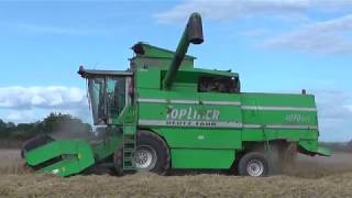 Harvest 2017 Deutz Fahr Topliner 4090 HTS Combine Harvester [upl. by Eltotsira]