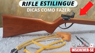 ESTILINGUE RIFLE COM MEDIDAS PASSO A PASSO [upl. by Coonan43]