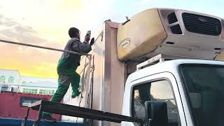 Refrigerator truck3ton pickup repairing great job [upl. by Ellenrad]