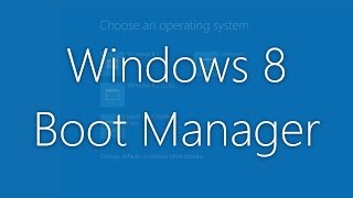 Windows 8 Boot Manager [upl. by Eidur]