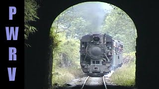 Chinese Railways  762mm C2 10 With Passenger Train Passes Through a Tunnel Near Caiziba Shibanxi [upl. by Deenya]