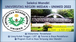 CARA DAFTAR SELEKSI MANDIRI UNIMED 2022  UNIVERSITAS NEGERI MEDAN [upl. by Ellenwahs]