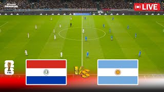 🔴LIVE  PARAGUAY vs ARGENTINA  FIFA World Cup 2026 Qualifiers  Full Match  eFootball PES 21 [upl. by Geralda]