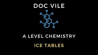 ICE Tables  A Level Chemistry  Dr James Vile [upl. by Cletis]