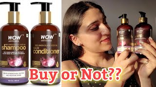 Wow Onion Black Seed Shampoo and Conditioner Review After Using for an Year  Honest Review [upl. by Behnken]