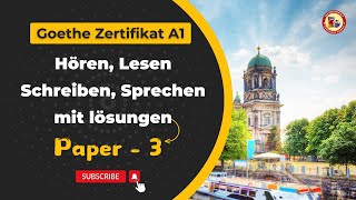 A1 German Language Goethe Zertifikat Exam Practice Modelltest  Paper  3  Start Deutsch A1 [upl. by Nahrut531]