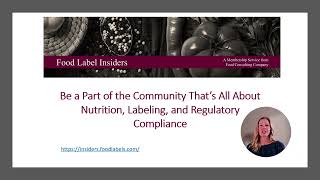 Food Label Insiders Sneak Peek [upl. by Carhart]