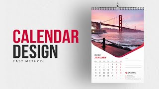 Calendar Design 2022  How to Make Calendar In Illustrator Tutorial  Create Wall Calendar  MH [upl. by Aretina]