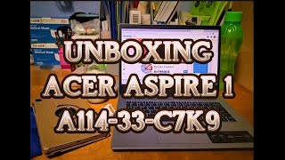 Unboxing Acer Aspire 1 A11433C7K9  Preloaded Microsoft Office 365 [upl. by Libb585]