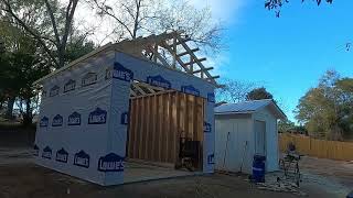 Building a 12x16 Shed start to finish Time lapse Cost 280000 [upl. by Ettevets875]