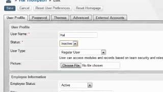 How to deactivate users in SugarCRM [upl. by Parrie]