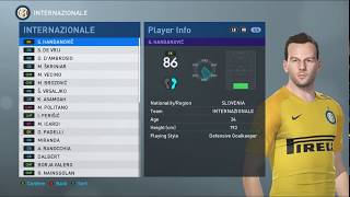 PES 2019 l Internazionale Player Squad with Live Update 04092018 [upl. by Adnolohs732]