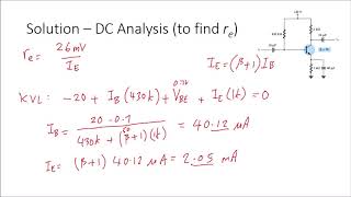 AC  Example Emitter Bias Bypass [upl. by Lanaj535]