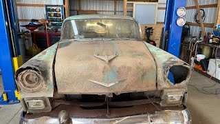 1956 Chevy Nomad first clean out in 45 years [upl. by Pennie]