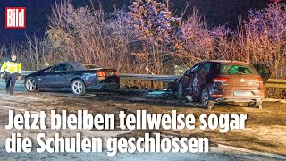 Extreme Gefahr auf den Straßen BlitzeisAlarm in Deutschland [upl. by Mij]