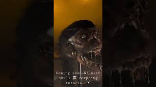 Walmart skull ☠️ corpsing tutorial Black Tongue Curse Zombie Pirate 🏴‍☠️ [upl. by Drucie]