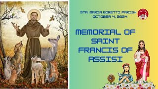 October 4 2024  Memorial of Saint Francis of Assisi [upl. by Aitas]