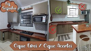 Oque errei e oq acertei na minha cozinha cozinha planejada de mdf velho armários diy diy [upl. by Ellehc]