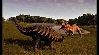 JURASSIC WORLD EVOLUTION  Ankylosaurus VS Ceratosaurus [upl. by Hildegaard288]