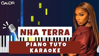 Ronisia  Nha Terra Piano fr Cover Tutoriel KARAOKE Paroles [upl. by Yerrot]