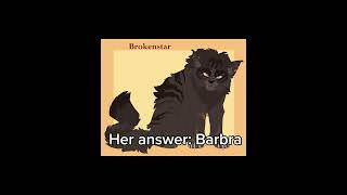 My sister guesses warrior cat names part 1 warriorcats edit funny cats fypシ゚ shorts [upl. by Ataliah582]