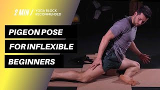 How To Do Pigeon Pose By Using Yoga Blocks To Help With Inflexibility  Body By Yoga [upl. by Schubert]