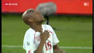 Spain 01 Switzerland Goal Gelson Fernandes with swiss commentary [upl. by Nadeen]