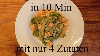 Tagliatelle al Salmone oder Lachs in Frischkäsesoße mit Bandnudeln [upl. by Danie854]