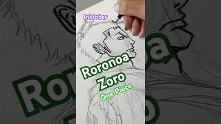 Roronoa Zoro roronoazoro onepiece animeart inktober drawing sketch sketching lineart artist [upl. by Eema]