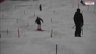 Michaela Šaríková 🇸🇰  indoor slalom training in Druskininkai Lithuania weareskiing sheskis [upl. by Liakim326]