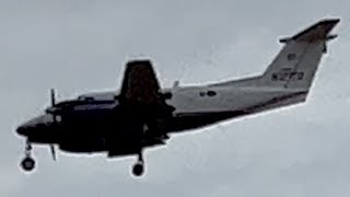 United States  Idaho State Police Beech A200 Super King Air Landing In Idaho Falls N121TD [upl. by Edasalof]