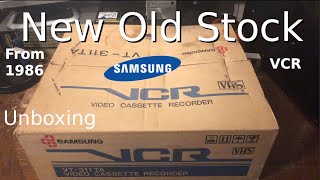 Unboxing a NOS Samsung VCR from 1986 and repairdemonstration [upl. by Bashuk845]