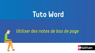 Tuto 3  WORD  Utiliser des notes de bas de page [upl. by Enotna]