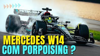 MERCEDES W14 COM PORPOISING  QUIQUES SÃO APONTADOS NO VÍDEO DO SHAKEDOWN  FORMULA 1 [upl. by Narbig]