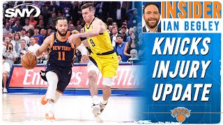 Ian Begley provides an injury update on Jalen Brunson and OG Anunoby ahead of Knicks Game 3  SNY [upl. by Malamud]