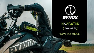 Rynox Navigator Tank Bag 15L How to Mount [upl. by Gagliano314]