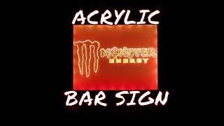 Acrylic LED Bar Sign DIY Color Changing [upl. by Elora]