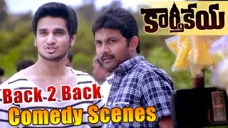 Karthikeya Back 2 Back Comedy Scenes  Nikhil Siddharth Swati Reddy [upl. by Carrew]