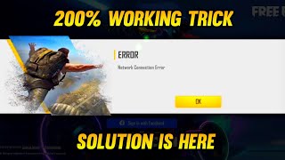 NETWORK CONNECTION ERROR FREE FIRE  GAME IS NOT OPENING PROBLEM SOLUTION [upl. by Ralyat569]