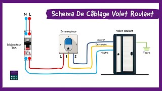 Schéma De Câblage Electrique Et Raccordement Dun Volet Roulant [upl. by Rhianon]