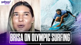 🌊 BRISA HENNESSY on SURFING in the Olympics competing in Tahiti and GROWTH of sport  Yahoo Sports [upl. by Gerty824]