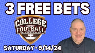 NCAAF Week 3  Free 3 Betting Picks amp Predictions  91424 l Craigs Picks amp Parlays l ncaafbets [upl. by Loar]