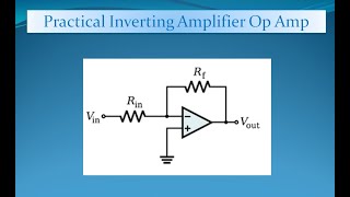 Practical Inverting Amplifier Circuit  Closed loop gain derivation  Inverting Amplifier [upl. by Auqinihs]