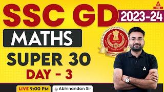 SSC GD 202324  SSC GD Maths Classes By Abhinandan Sir  Super 30 Day 3 [upl. by Esereht]