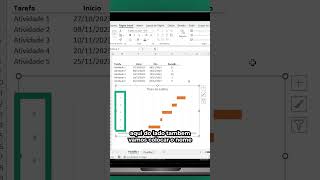 CRONOGRAMA no Excel gráfico de Gantt [upl. by Jeritah847]